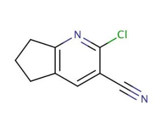 2-chloro-5H,6H,7H-cyclopenta[b]pyridine-3-carbonitrile - chemical structure image