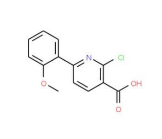 2-Chloro-6-(2-methoxyphenyl)nicotinic acid - chemical structure image