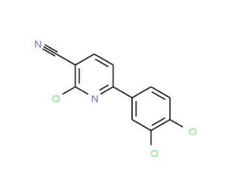 2-Chloro-6-(3,4-dichlorophenyl)nicotinonitrile - chemical structure image