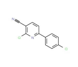 2-Chloro-6-(4-chlorophenyl)nicotinonitrile (CAS 84596-41-8) - chemical structure image