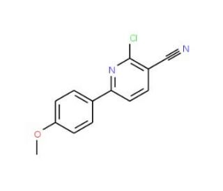 2-Chloro-6-(4-methoxyphenyl)nicotinonitrile (CAS 306977-91-3) - chemical structure image