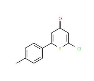2-Chloro-6-(4-methylphenyl)-4H-thiopyran-4-one - chemical structure image