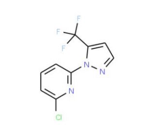 2-Chloro-6-(5-trifluoromethylpyrazol-1-yl)pyridine (CAS 1150164-45-6) - chemical structure image