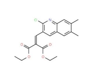 2-Chloro-6,7-dimethyl-3-(2,2-diethoxycarbonyl)vinylquinoline (CAS 1031928-91-2) - chemical structure image