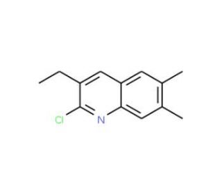 2-Chloro-6,7-dimethyl-3-ethylquinoline (CAS 1031928-14-9) - chemical structure image