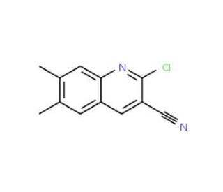 2-Chloro-6,7-dimethylquinoline-3-carbonitrile (CAS 95104-22-6) - chemical structure image
