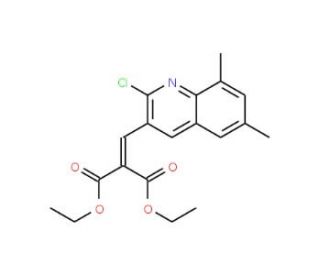 2-Chloro-6,8-dimethyl-3-(2,2-diethoxycarbonyl)vinylquinoline (CAS 1031928-94-5) - chemical structure image
