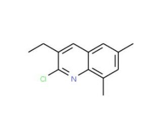2-Chloro-6,8-dimethyl-3-ethylquinoline (CAS 606091-79-6) - chemical structure image