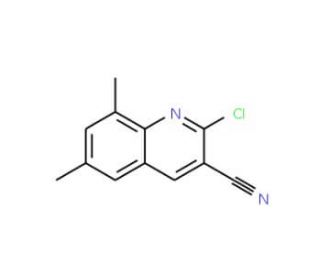2-Chloro-6,8-dimethylquinoline-3-carbonitrile (CAS 917750-50-6) - chemical structure image