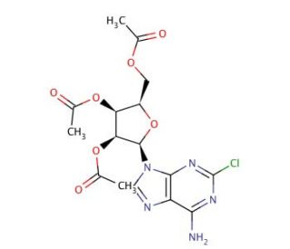 2-Chloro-6-amino-9-(2′,3′,5′-tri-O-acetyl-β-D-ribofuranosyl)purine (CAS 79999-39-6) - chemical structure image