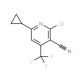 2-Chloro-6-cyclopropyl-4-(trifluoromethyl)-nicotinonitrile - chemical structure image