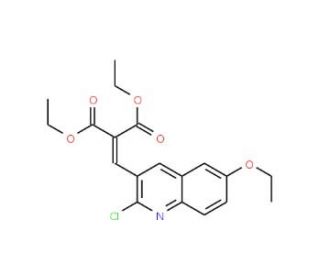 2-Chloro-6-ethoxy-3-(2,2-diethoxycarbonyl)vinylquinoline (CAS 1031928-71-8) - chemical structure image