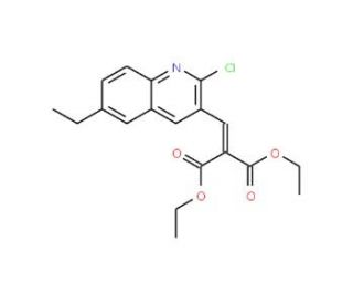 2-Chloro-6-ethyl-3-(2,2-diethoxycarbonyl)vinylquinoline (CAS 1031928-61-6) - chemical structure image
