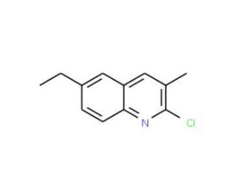 2-Chloro-6-ethyl-3-methylquinoline (CAS 132118-29-7) - chemical structure image