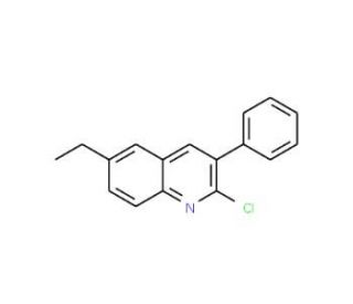 2-Chloro-6-ethyl-3-phenylquinoline (CAS 1031928-19-4) - chemical structure image