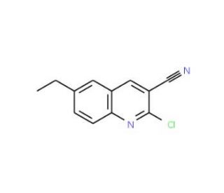 2-Chloro-6-ethylquinoline-3-carbonitrile (CAS 498548-90-6) - chemical structure image