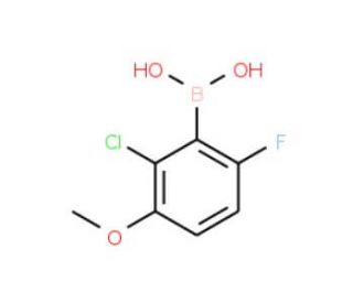 2-Chloro-6-fluoro-3-methoxyphenylboronic acid (CAS 1072945-77-7) - chemical structure image