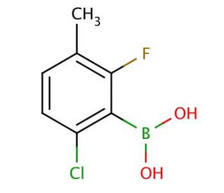 2-Chloro-6-fluoro-3-methylphenylboronic acid (CAS 352535-85-4) - chemical structure image