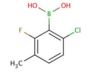 2-Chloro-6-fluoro-5-methylphenylboronic acid (CAS 352535-86-5) - chemical structure image