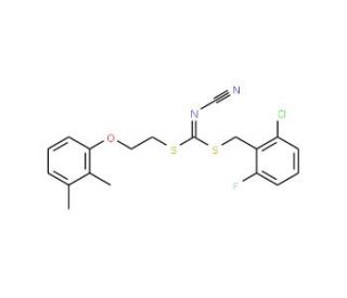 (2-Chloro-6-fluorobenzyl) [2-(2,3-dimethylphenoxy)ethyl]cyanocarbonimidodithioate - chemical structure image