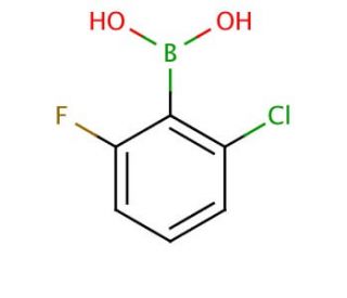 2-Chloro-6-fluorophenylboronic acid (CAS 313545-32-3) - chemical structure image