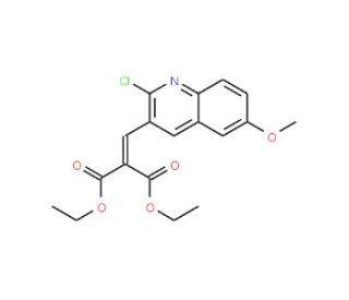 2-Chloro-6-methoxy-3-(2,2-diethoxycarbonyl)vinylquinoline (CAS 1031928-67-2) - chemical structure image