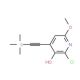 2-Chloro-6-methoxy-4-[2-(trimethylsilyl)ethynyl]-3-pyridinol - chemical structure image