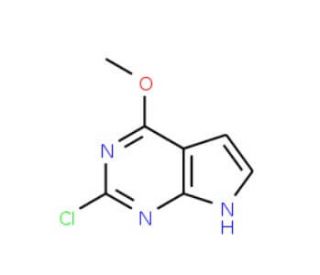 2-Chloro-6-methoxy-7-deazapurine (CAS 96022-77-4) - chemical structure image