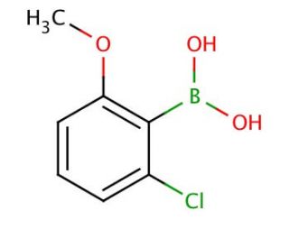 2-Chloro-6-methoxyphenylboronic acid (CAS 385370-80-9) - chemical structure image
