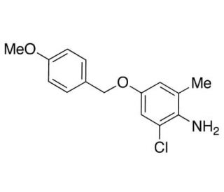 2-Chloro-6-methyl-4-[(4-methoxyphenyl)methoxy]benzenamine (CAS 1797987-55-3) - chemical structure image