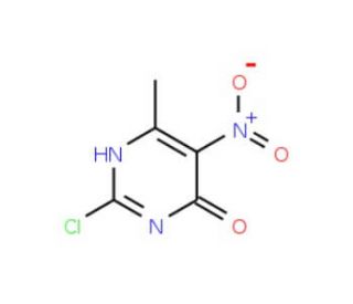 2-Chloro-6-methyl-5-nitro-4(1H)-pyrimidinone (CAS 65224-66-0) - chemical structure image