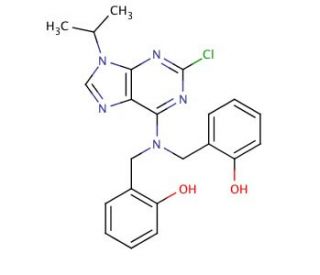 2-Chloro-6-[N,N-di(2-hydroxybenzyl)amino]-9-isopropylpurine (CAS 1076199-83-1) - chemical structure image
