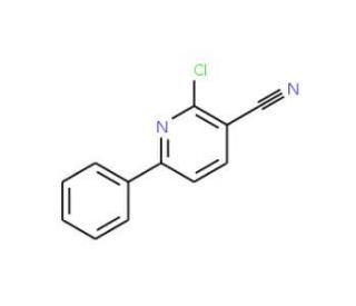 2-Chloro-6-phenylnicotinonitrile (CAS 43083-14-3) - chemical structure image