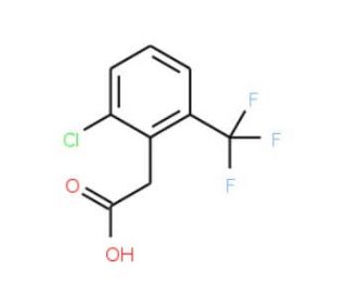 2-Chloro-6-(trifluoromethyl)phenylacetic acid (CAS 886500-31-8) - chemical structure image