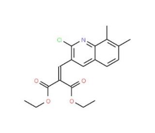 2-Chloro-7,8-dimethyl-3-(2,2-diethoxycarbonyl)vinylquinoline (CAS 1031928-97-8) - chemical structure image
