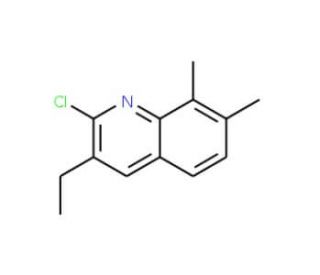 2-Chloro-7,8-dimethyl-3-ethylquinoline (CAS 917746-29-3) - chemical structure image