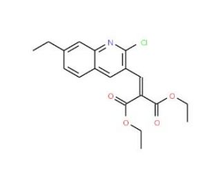 2-Chloro-7-ethyl-3-(2,2-diethoxycarbonyl)vinylquinoline (CAS 1031928-63-8) - chemical structure image