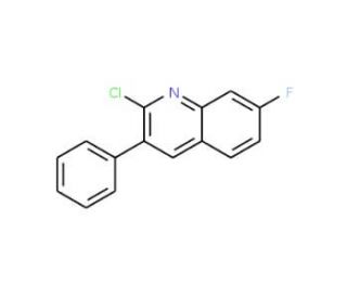 2-Chloro-7-fluoro-3-phenylquinoline (CAS 1031928-23-0) - chemical structure image