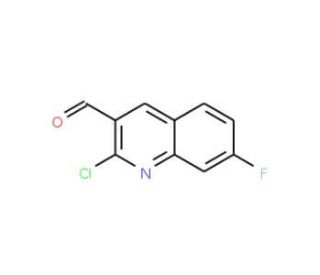 2-Chloro-7-fluoroquinoline-3-carboxaldehyde (CAS 745830-16-4) - chemical structure image