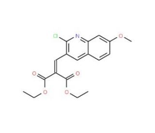 2-Chloro-7-methoxy-3-(2,2-diethoxycarbonyl)vinylquinoline (CAS 1031928-69-4) - chemical structure image