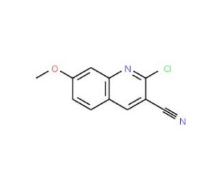 2-Chloro-7-methoxyquinoline-3-carbonitrile (CAS 128259-63-2) - chemical structure image