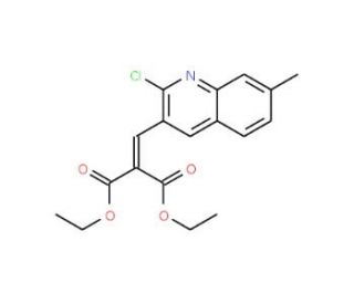 2-Chloro-7-methyl-3-(2,2-diethoxycarbonyl)vinylquinoline (CAS 1031928-57-0) - chemical structure image