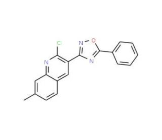 2-Chloro-7-methyl-3-(5-phenyl-1,2,4-oxadiazol-3-yl)quinoline (CAS 1142201-73-7) - chemical structure image