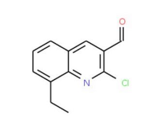 2-Chloro-8-ethyl-quinoline-3-carbaldehyde (CAS 335196-05-9) - chemical structure image