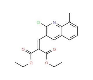 2-Chloro-8-methyl-3-(2,2-diethoxycarbonyl)vinylquinoline (CAS 1031928-59-2) - chemical structure image