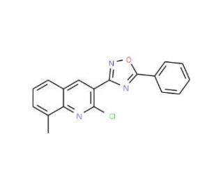 2-Chloro-8-methyl-3-(5-phenyl-1,2,4-oxadiazol-3-yl)quinoline (CAS 1142201-67-9) - chemical structure image
