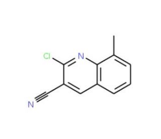2-Chloro-8-methylquinoline-3-carbonitrile (CAS 136812-21-0) - chemical structure image