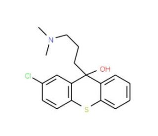 2-Chloro-9-(3-(dimethylamino)propyl)-thioxanthen-9-ol (CAS 4295-65-2) - chemical structure image