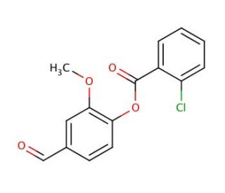 2-Chloro-benzoic acid 4-formyl-2-methoxy-phenyl ester - chemical structure image