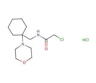 2-chloro-N-[(1-morpholin-4-ylcyclohexyl)methyl]acetamide hydrochloride - chemical structure image